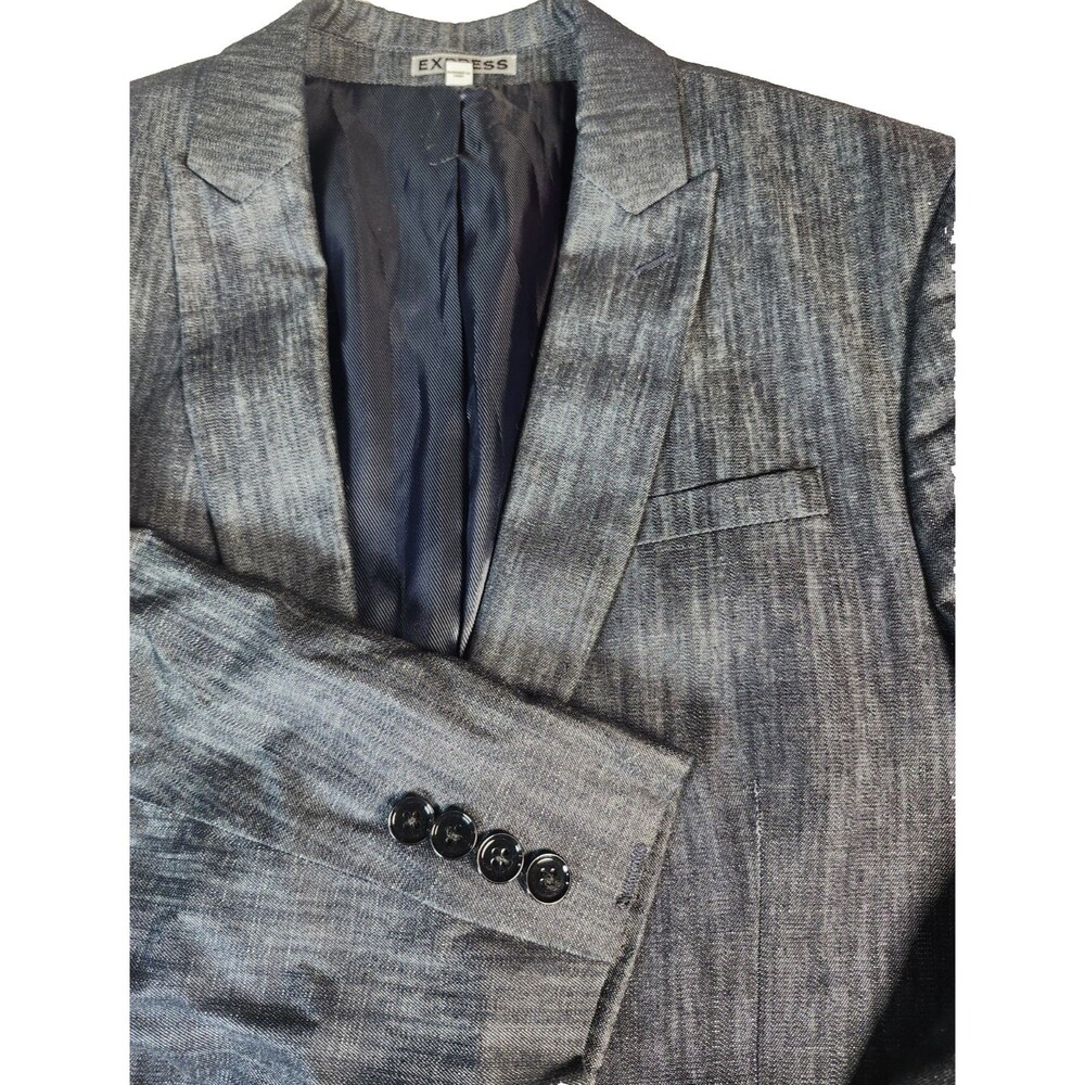 Express Photographer Slim Fit‎ Blazer Mens Size 38R Charcoal Gray  100% Cotton